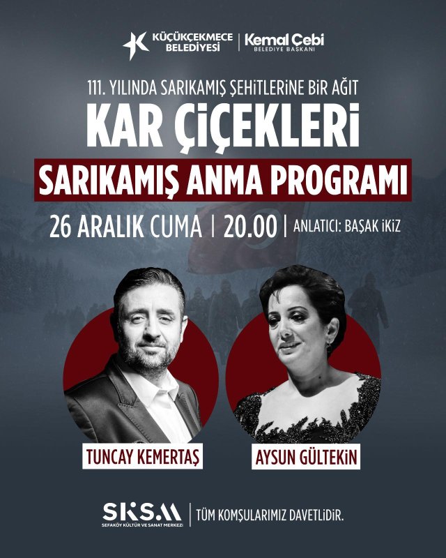Sarıkamış Şehitleri Küçükçekmece’de Anılacak: “Vatan Uğruna Soğuğa Meydan Okuyanlar”