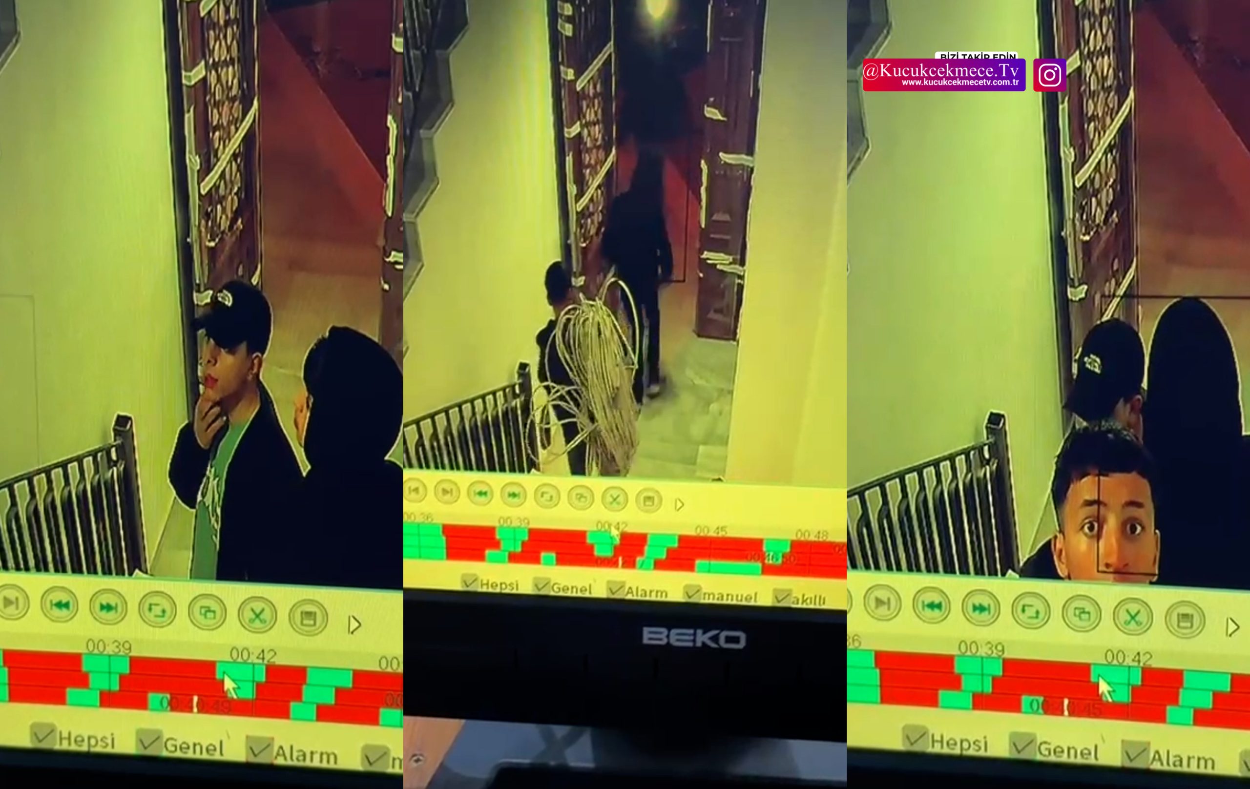 Küçükçekmece'de Camiye Giren Hırsızlar 70 Metre Kabloyu Böyle Çaldı!