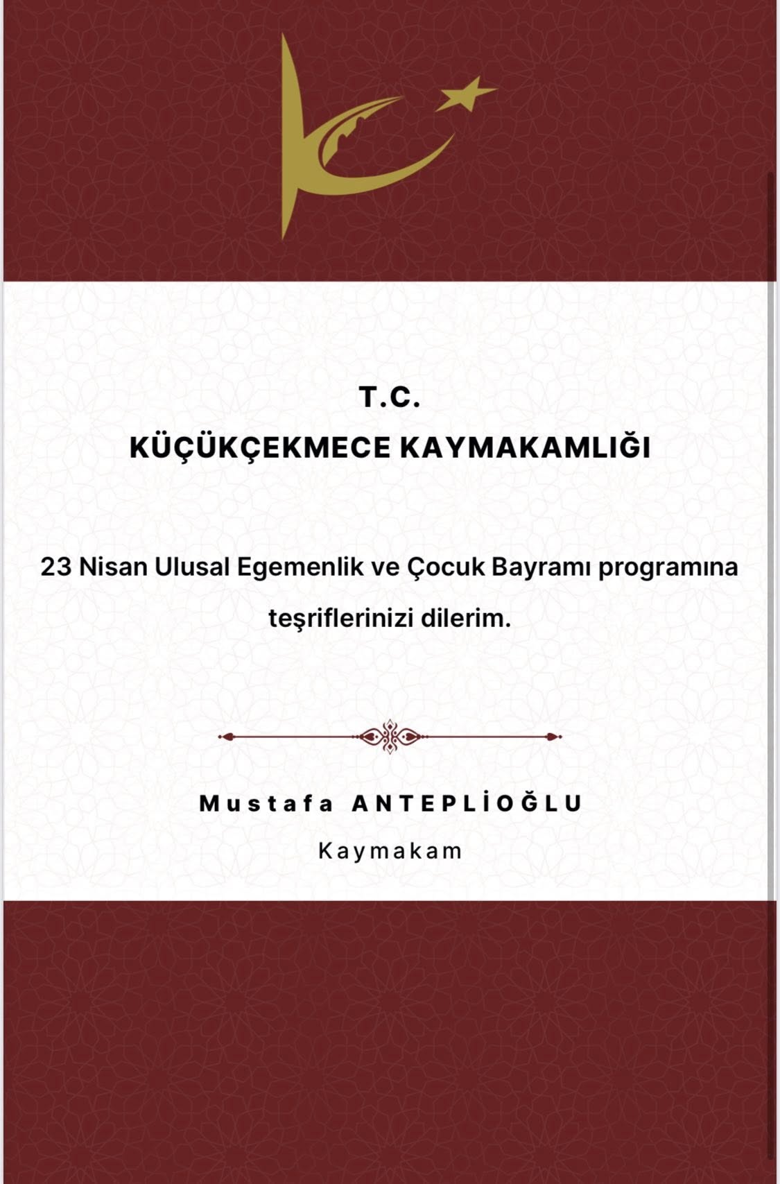 Küçükçekmece Kaymakamlığı 23 Nisan Coşkusu!